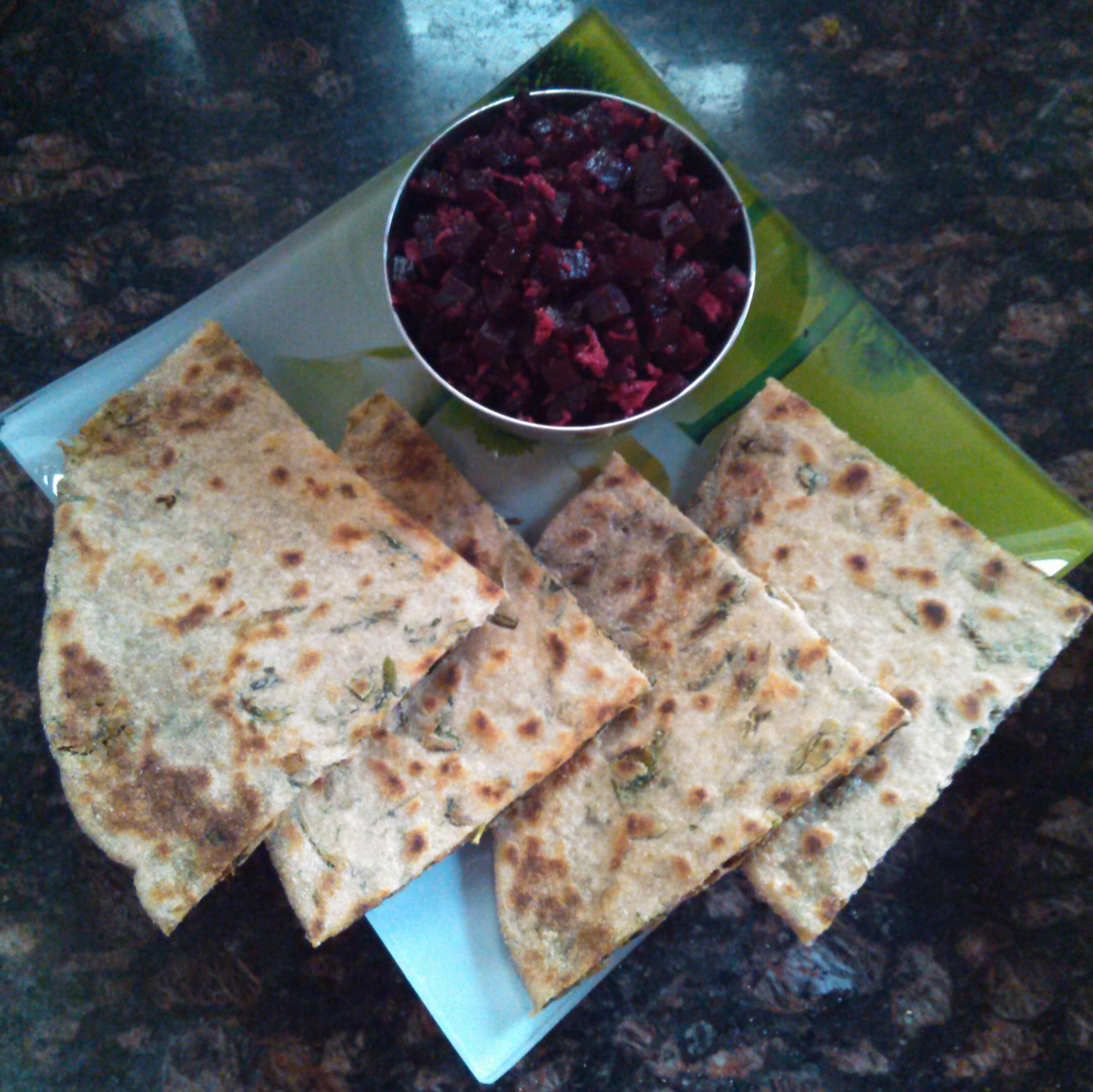 Stuffed broccoli fenugreek leaves Paratha|