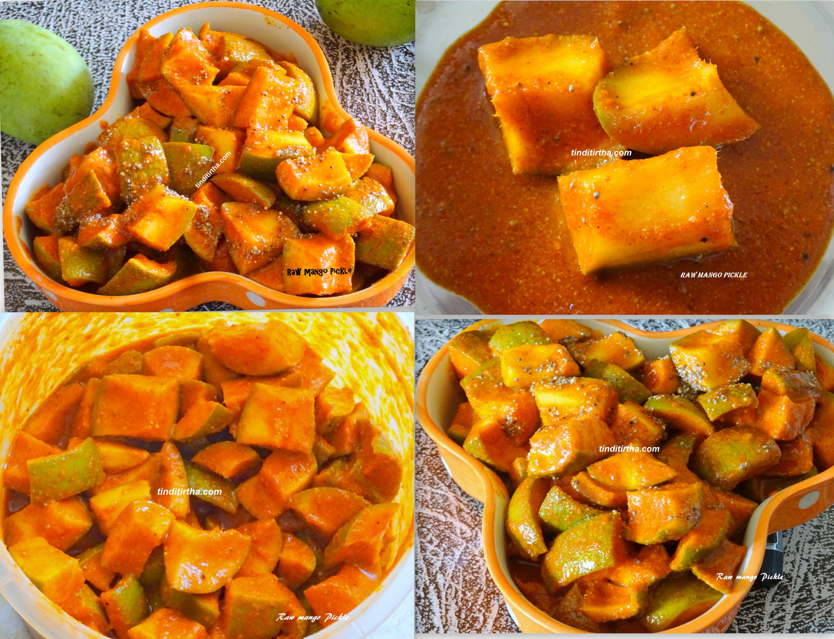 Raw mango pickle| mavina kayi uppinakayi