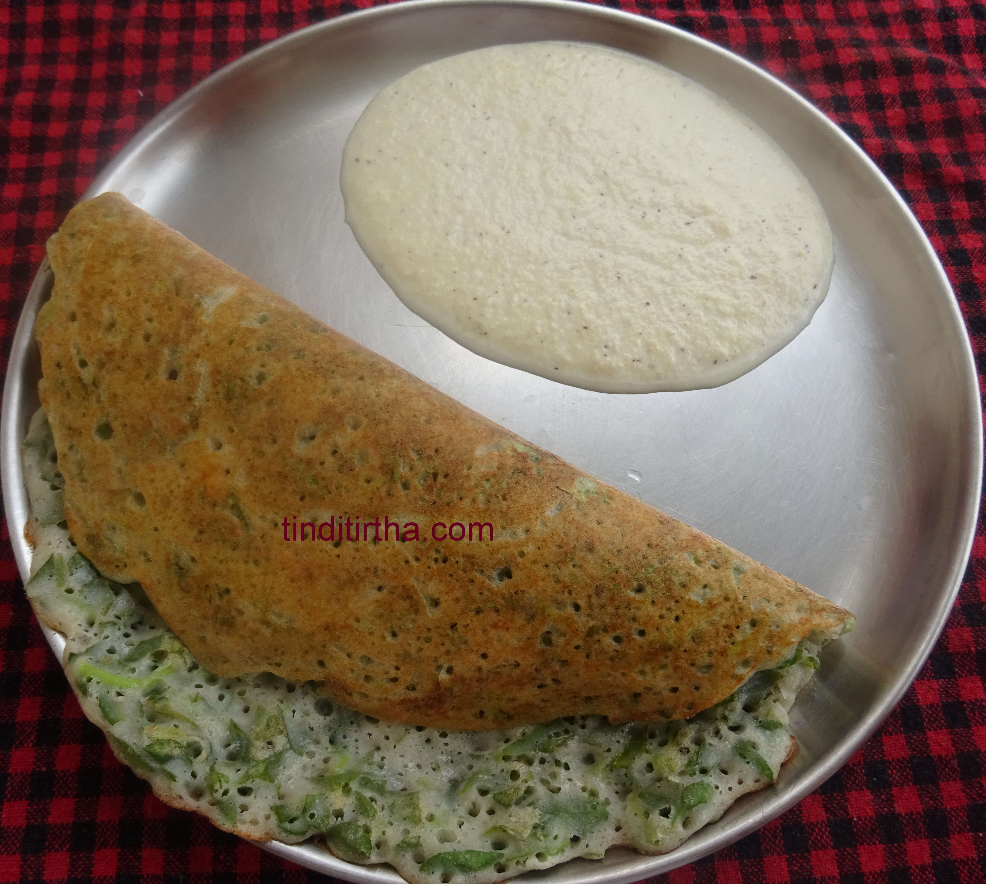 Fenugreek leaves pancake| menthya soppina Utthappa