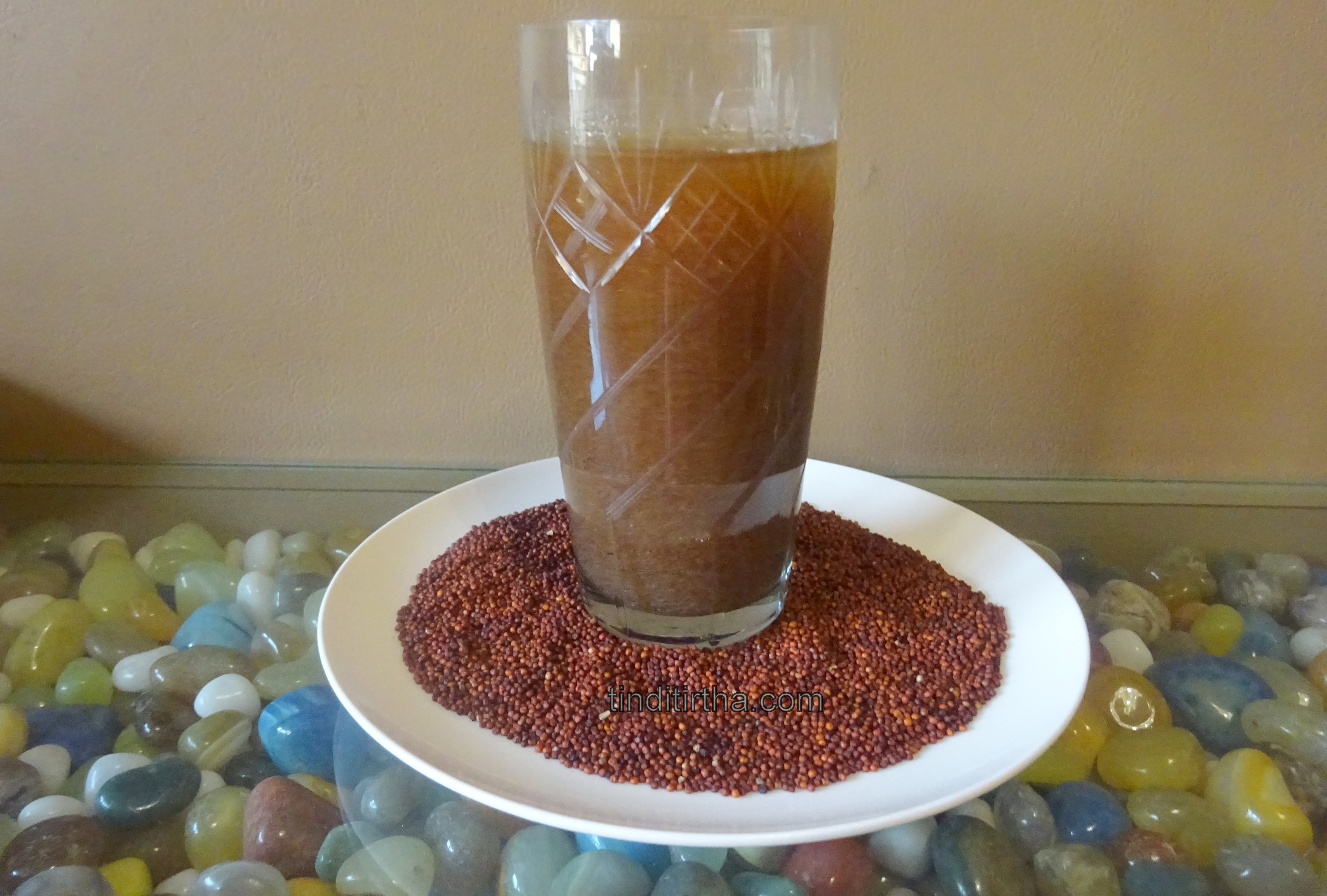 Sprouted finger millet/Molake ragi Juice