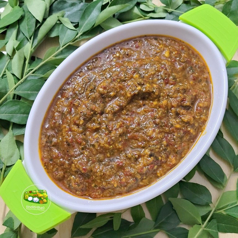 Curry leaves tangy curry| Curry leaves gojju |