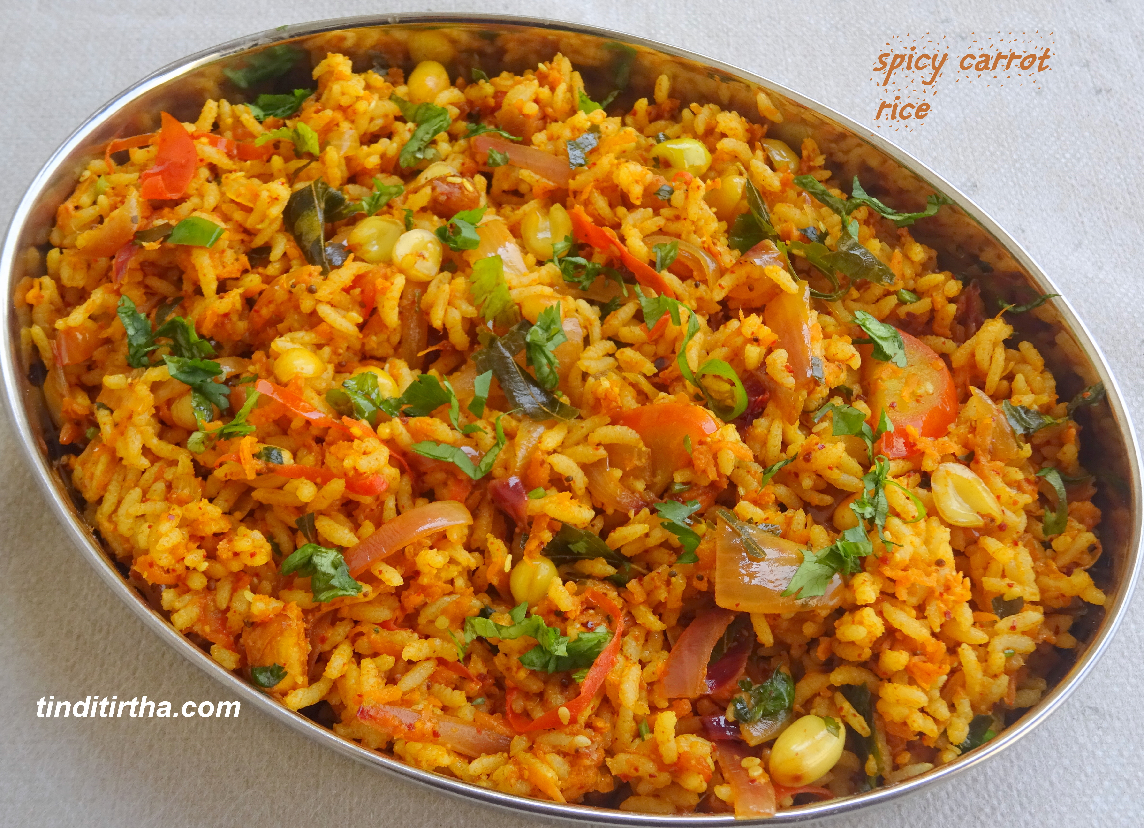 SPICY CARROT RICE aromatic flavorful yummy tasty dish