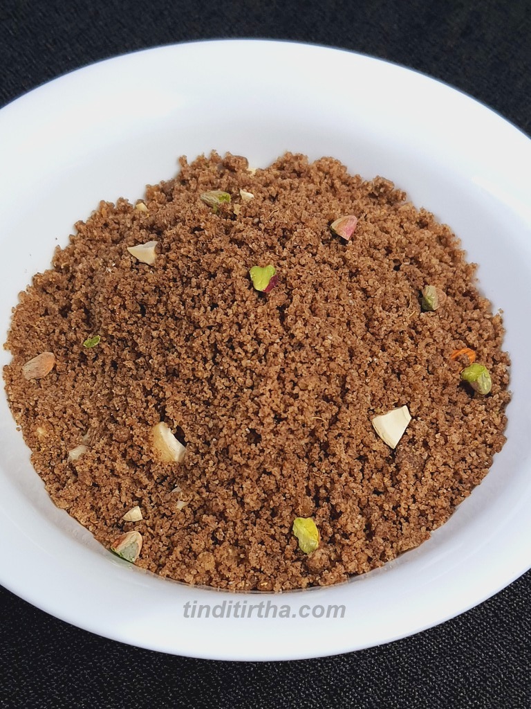 RAGI PANJIRI …nutritious dry sweet/ಪಂಜೀರಿ… ಉತ್ತರ ಭಾರತ ಶೈಲಿಯ ಹುರಿಹಿಟ್ಟು ಅಥವಾ ಗುಲ್ಪಾವಟೆ